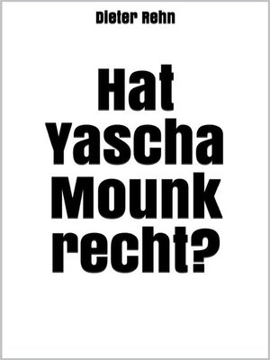 cover image of Hat Yascha Mounk recht?